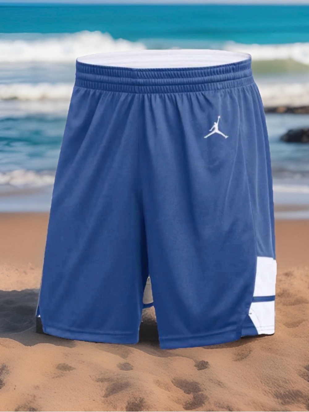 Jordan Men's Size M Stock Dri-FIT Overtime Shorts. Blue/White. New with Tags.